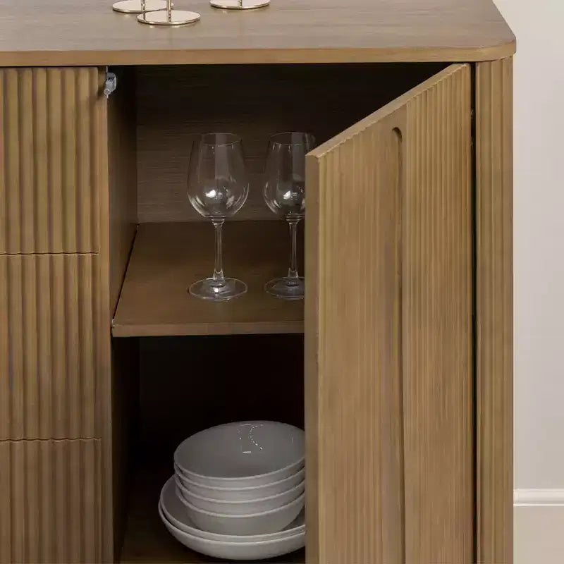 Buffet en bois massif de style bohème moderne