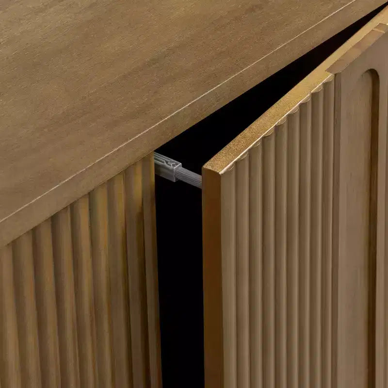 Buffet en bois massif de style bohème moderne