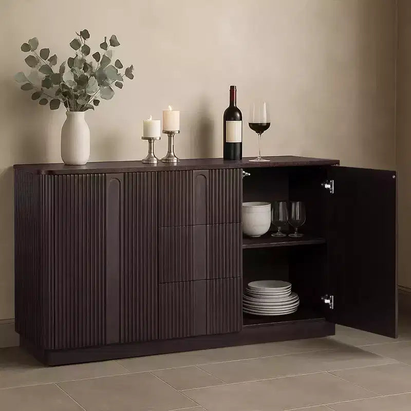 Buffet en bois massif de style bohème moderne