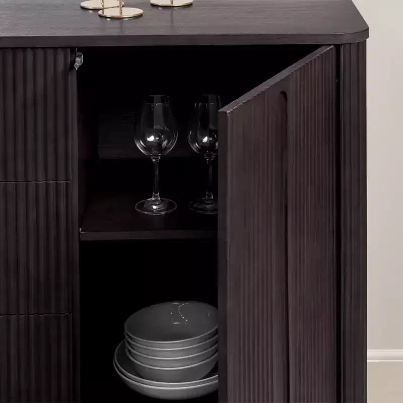 Buffet en bois massif de style bohème moderne