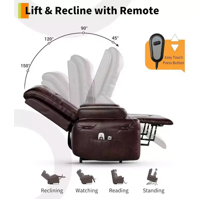 Fauteuil inclinable électrique releveur très grand format