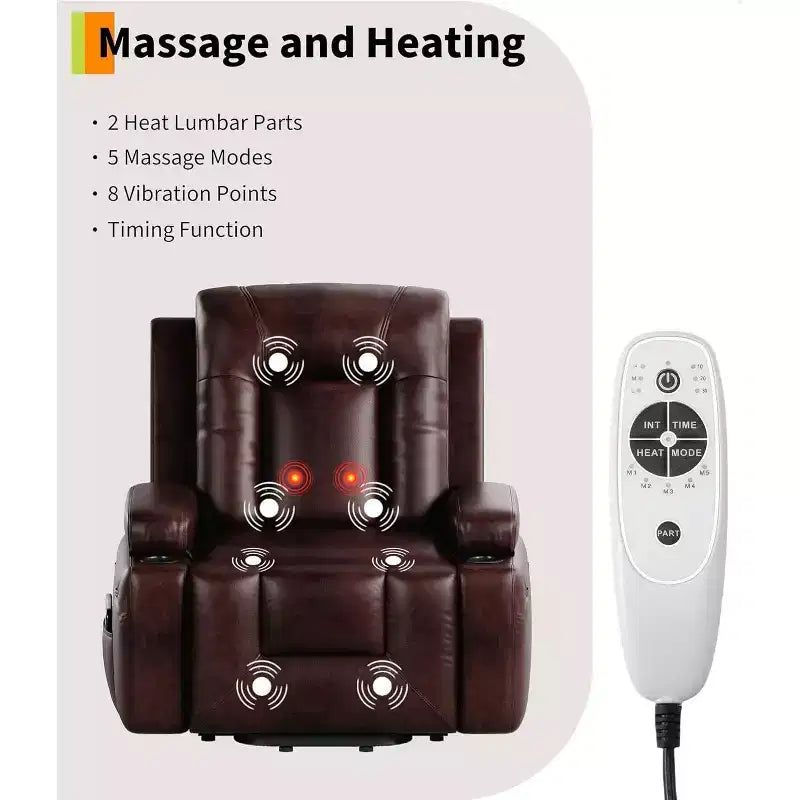 Fauteuil inclinable électrique releveur très grand format