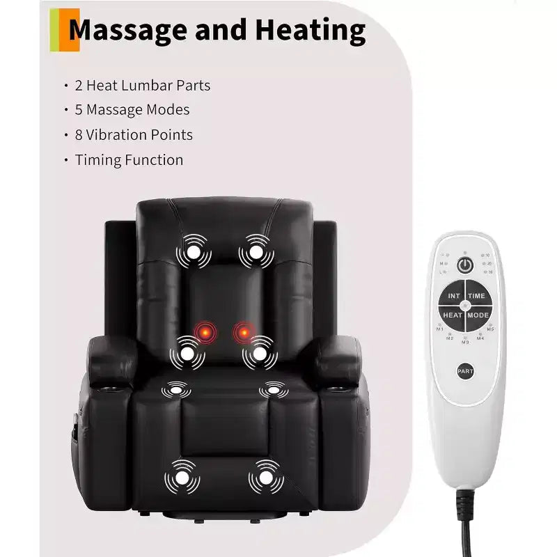 Fauteuil inclinable électrique releveur très grand format