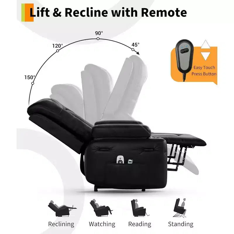 Fauteuil inclinable électrique releveur très grand format