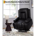 Oversized Power Lift Recliner Chair; Home Theater Seating with Lumbar Support; Adjustable Back and Legs; Elderly Power Recliner Chair for Living Room
