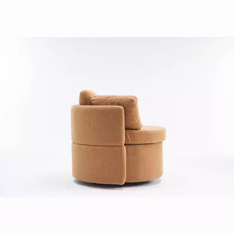 Fauteuil pivotant de rangement Teddy en tissu bouclette;