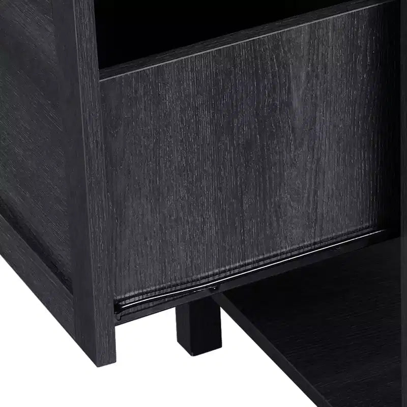 Bureau d'angle avec station de charge et tiroirs de classement
