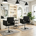 Fauteuil de barbier hydraulique pivotant et réglable pour coiffeurs