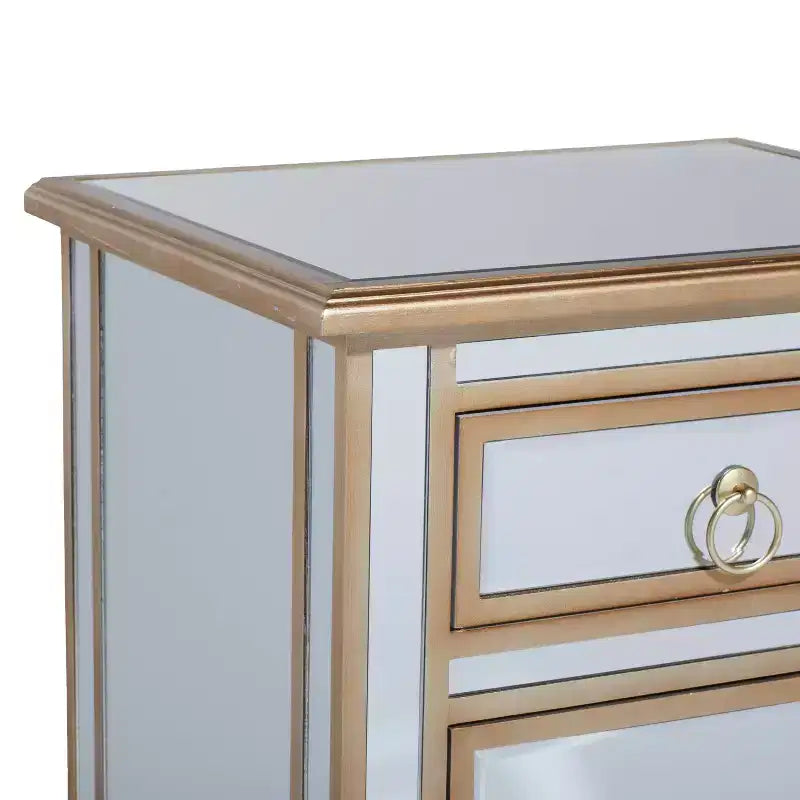 Petite armoire de toilette élégante en verre, beige