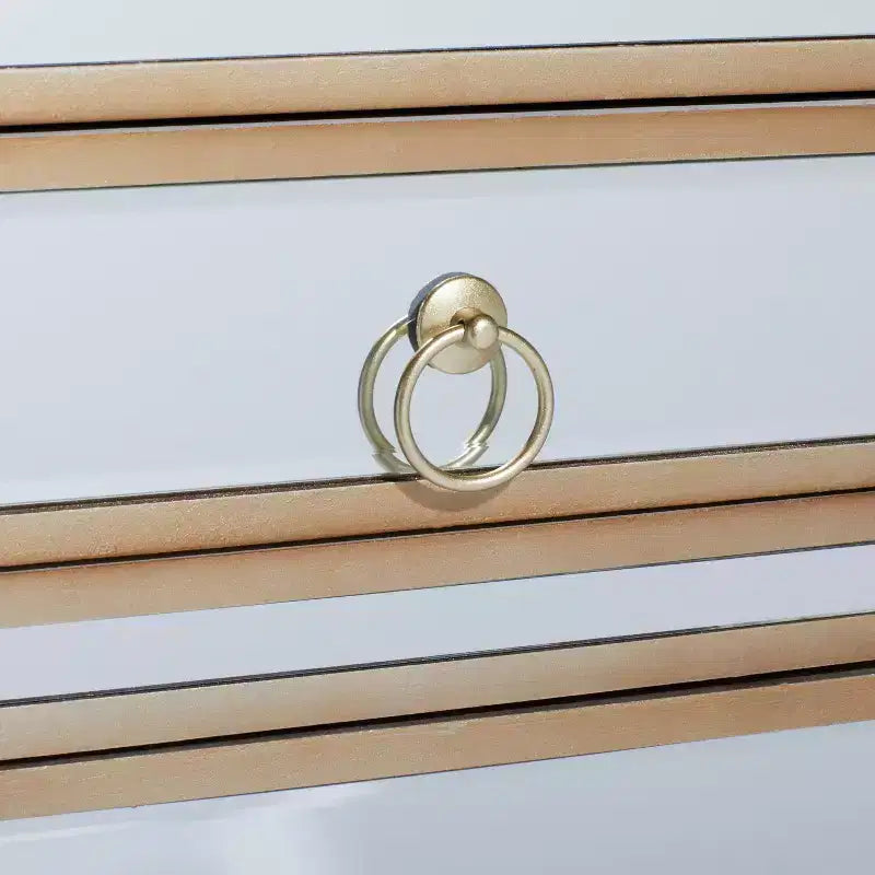 Petite armoire de toilette élégante en verre, beige
