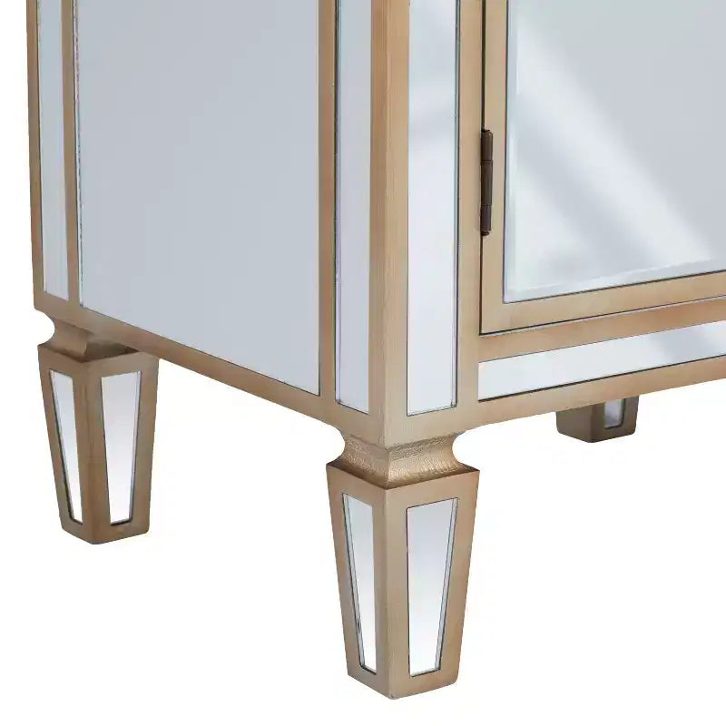 Petite armoire de toilette élégante en verre, beige