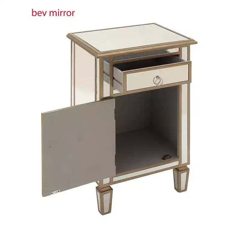 Petite armoire de toilette élégante en verre, beige
