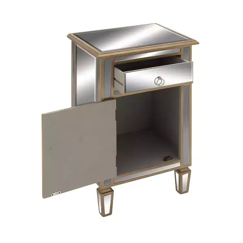 Petite armoire de toilette élégante en verre, beige