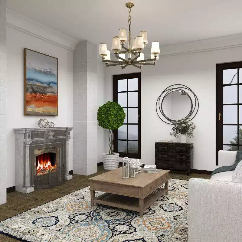 Commode traditionnelle à six tiroirs en similicuir noir à cinq tiroirs