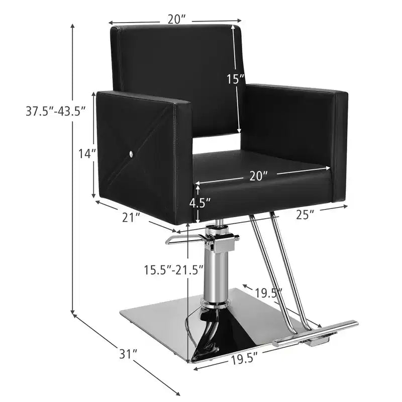 Fauteuil de barbier hydraulique pivotant et réglable pour coiffeurs