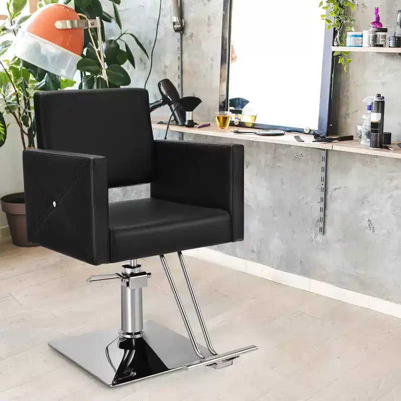 Adjustable swivel hydraulic barber chair for hairdressers