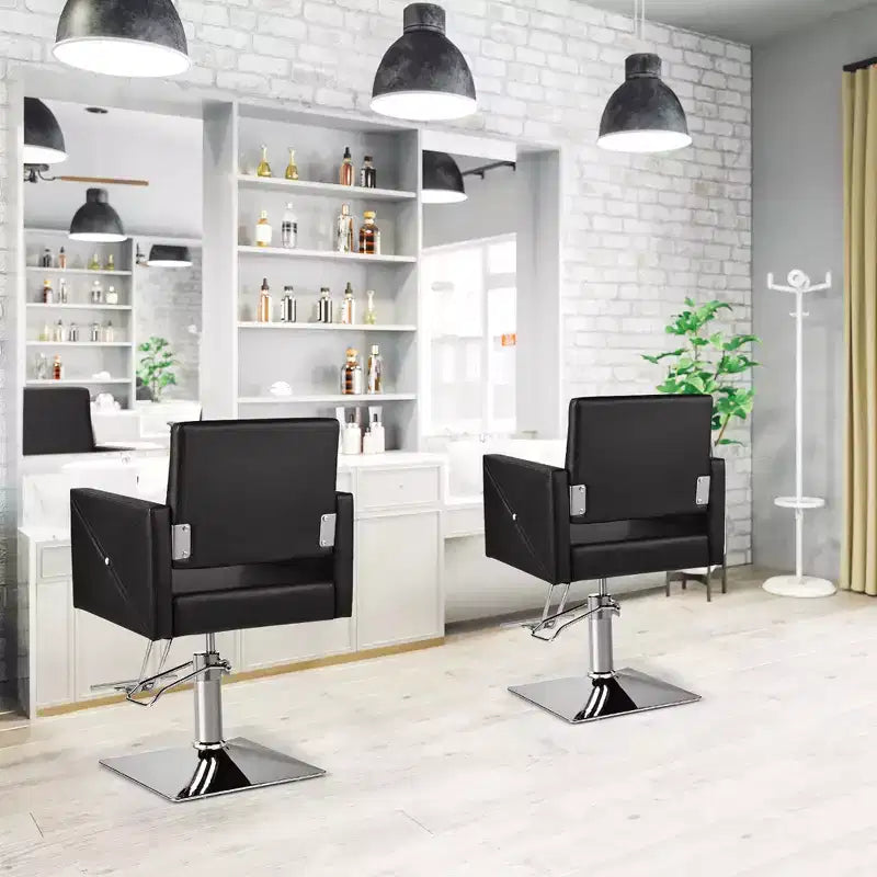 Fauteuil de barbier hydraulique pivotant et réglable pour coiffeurs