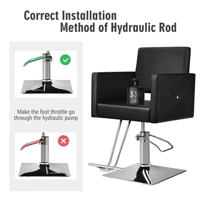 Fauteuil de barbier hydraulique pivotant et réglable pour coiffeurs